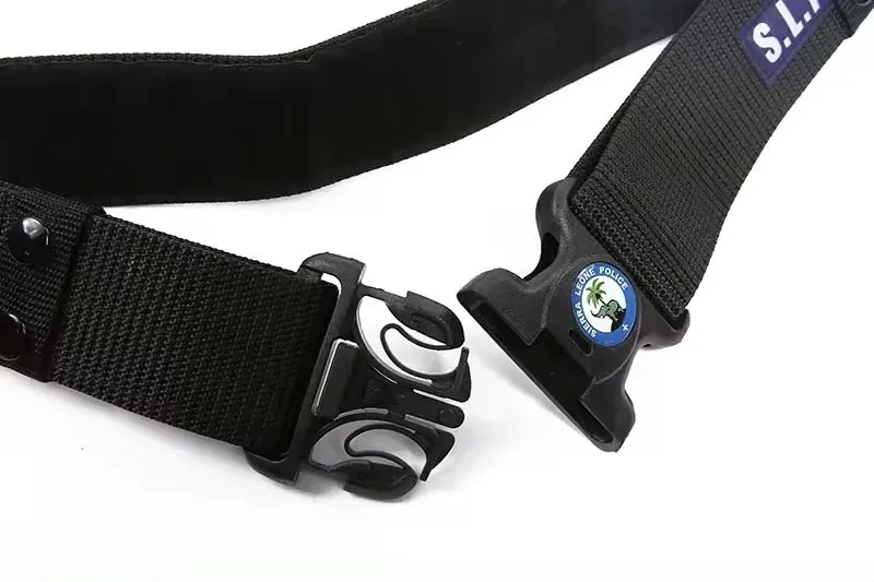 Customized Logo Black PP Nylon Fabric  Waist Belt