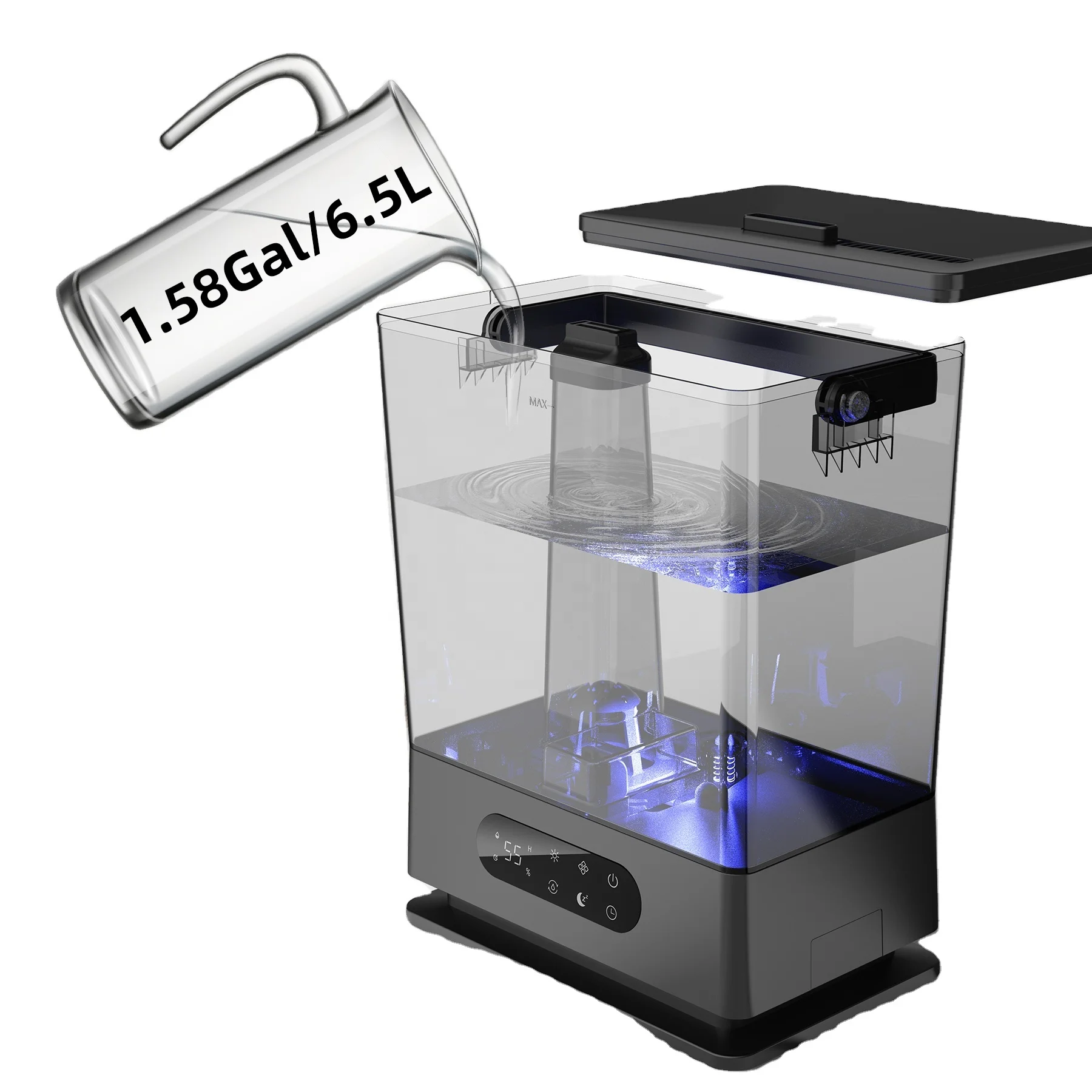 2024 new oem product ultrasonic cool mist aromatherapy wifi humidifier 6l steam