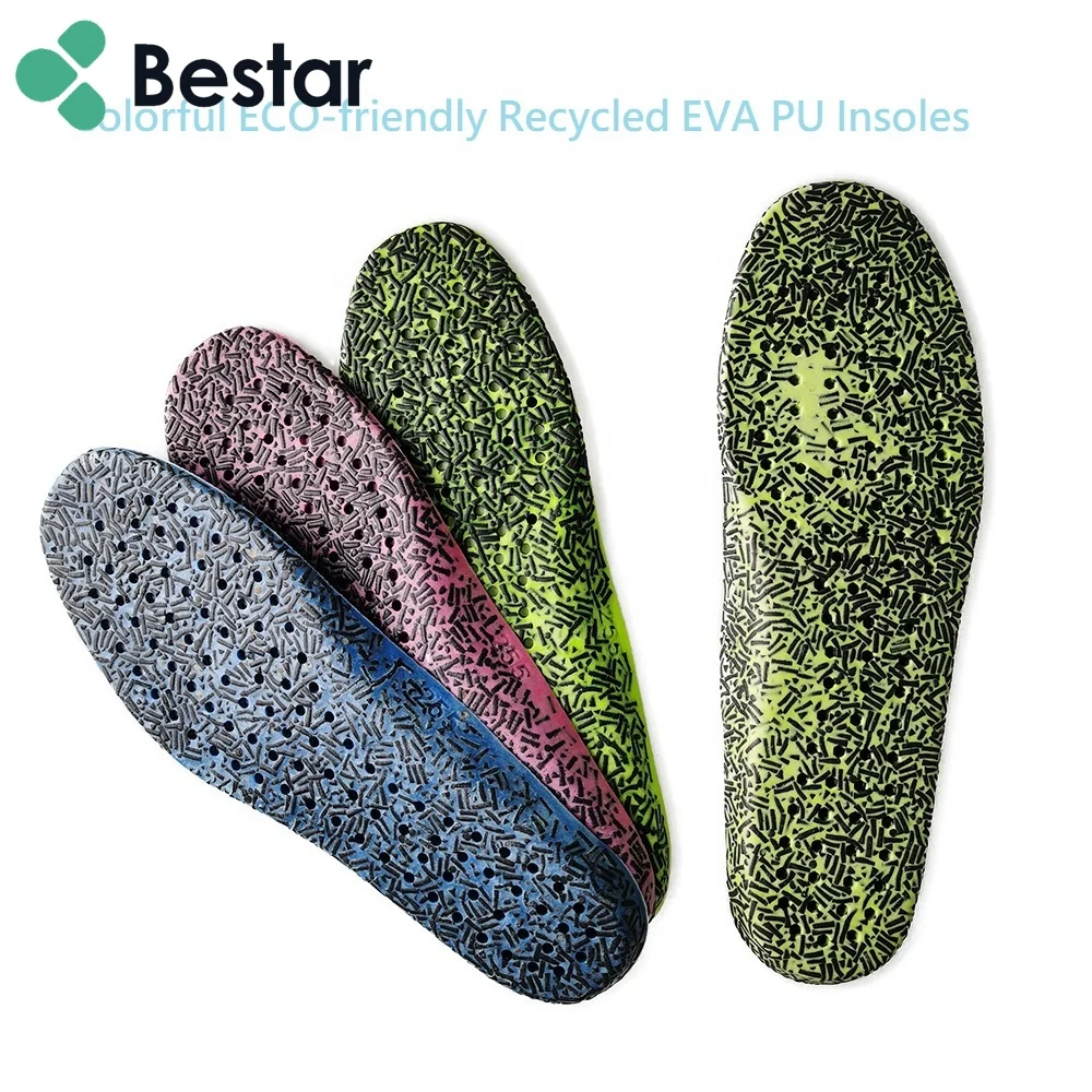 PU eco-friendly insole high quality breathable recycled EVA sport insole comfort arch recycled ethyl acetate shoe insert