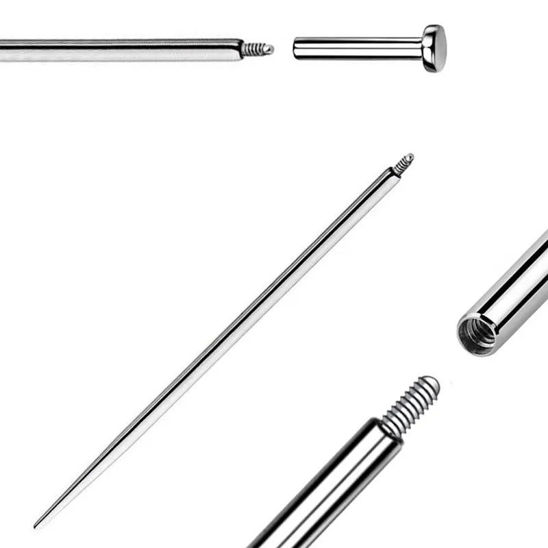 ASTM F136 Titanium Threaded Taper Dermal Pin for Ear/nose/navel/nipple/lip/eyebrow Stretching Kit Assistant Tool Orthodox JN