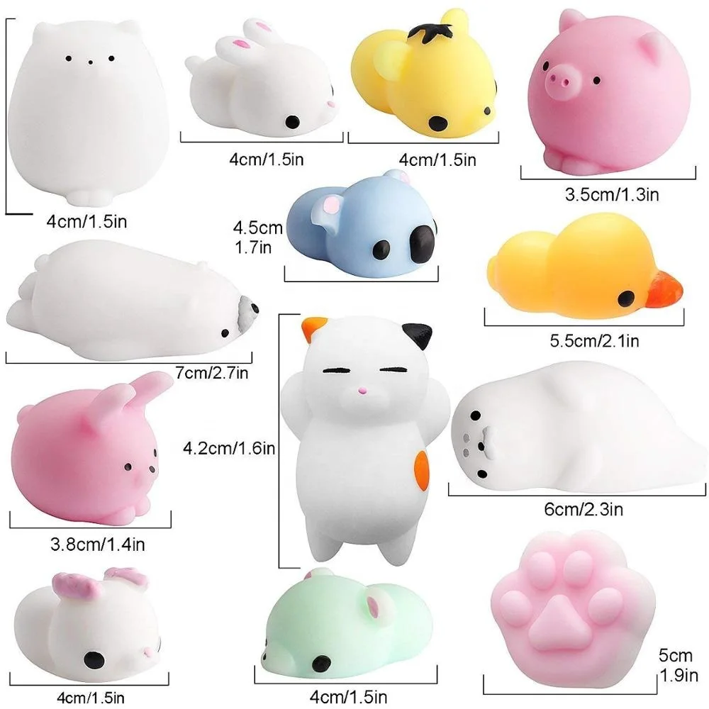 Mini animal Mochi Squishies Toys Stress Toys Squishies Soft Stretchy Squezee TPR Soft Toys