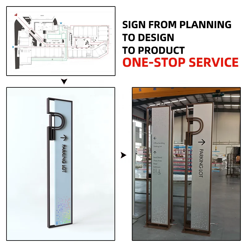 EZD Custom sign Manufacturer Outdoor Fingerpost Sign Street Guide Wayfinding Signage System sign guide system design