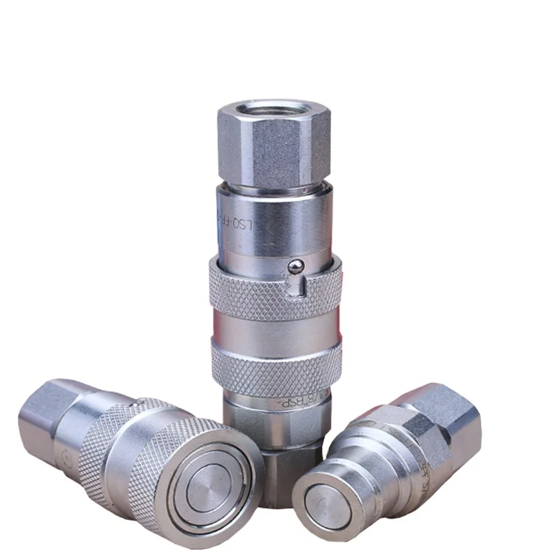 flat face quick Coupling Type High Pressure Stainless Steel Hydraulic Quick Coupling
