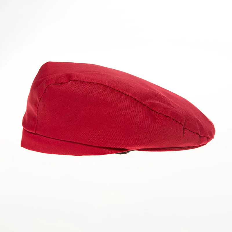 High Quality Breathable Mesh Summer Plain  Stripe Berets Hat Custom Waiter Adjustable Berets