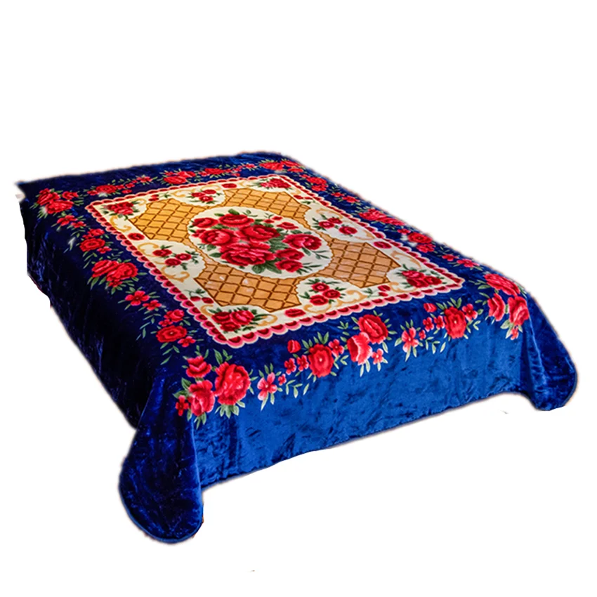 Высококачественное супер мягкое одеяло из корейского полиэстера с цветочным принтом