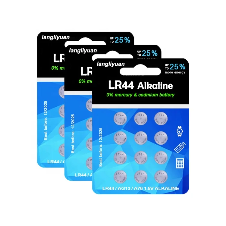 Батарейки для часов a76 l1154 1,5 в ag13 батарейки щелочные батарейки lr44