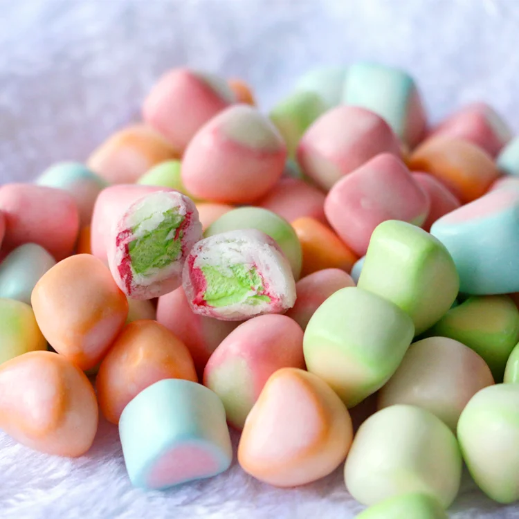 Hot heart shape marshmallows candy cotton candy