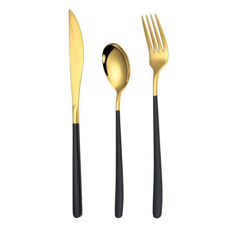 
Cheap stainless steel tableware,wholesale 18/10 colorful mirror cutlery set for restaurant bar 