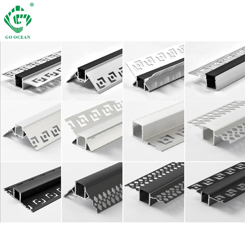 Modern Led Aluminum Profile Channel Recessed Ceiling Wall Decorations Aluminium Profiles Strips For Led Strip Lighting