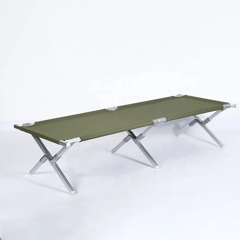 Nylon Fabric camping aluminum outdoor portable camp bed folding camping cot