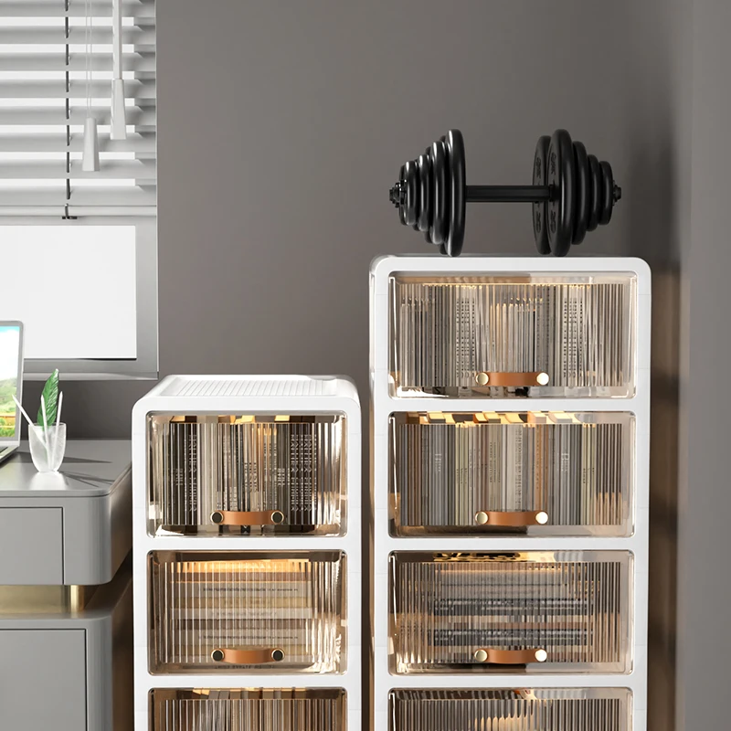 The New Plastic Drawer Storage Office Organization Storage Basket Modern Is Suitable for The Office Multifunction White 100pcs