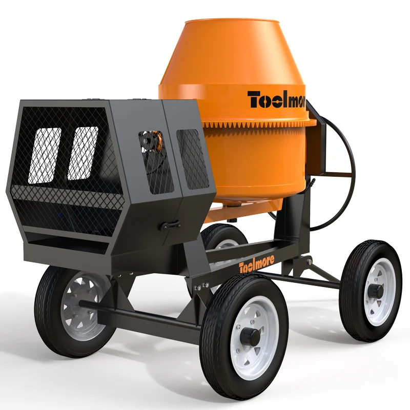 Factory price 600L 9hp portable gasoline engine concrete mixer towable concrete cement mixers for construction work