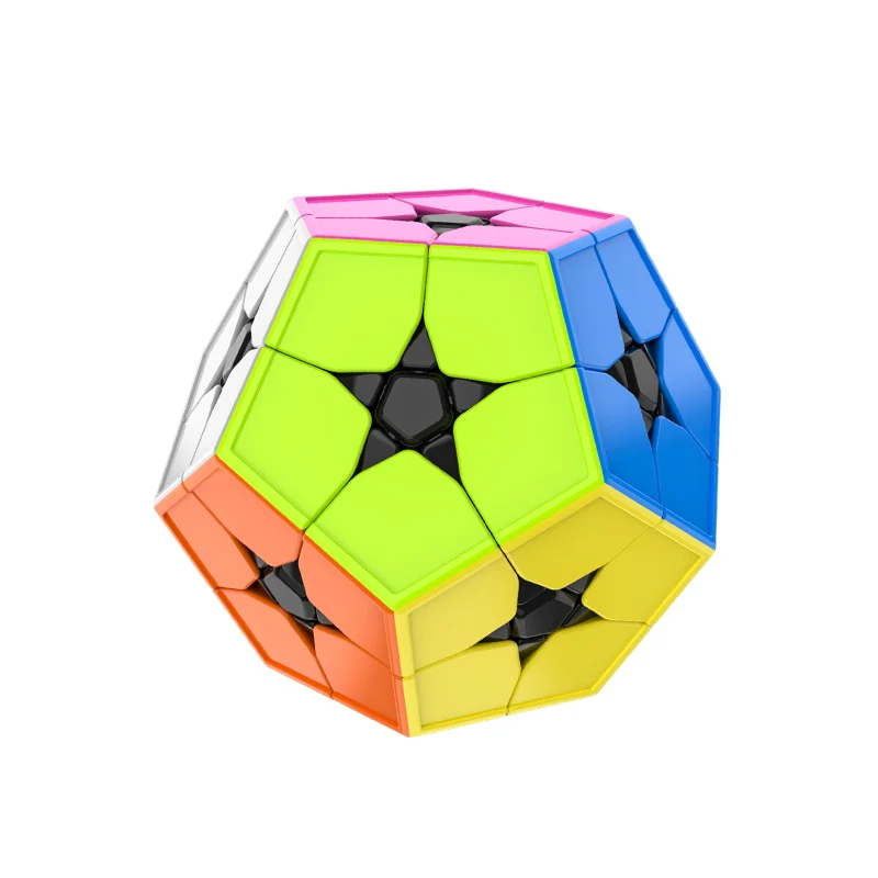 4pcs Set of Moyu Mofangjiaoshi Speed Cube Carbon Fiber Megamicx Puzzle Cube Triangle-shaped Fidget Magic Puzzle