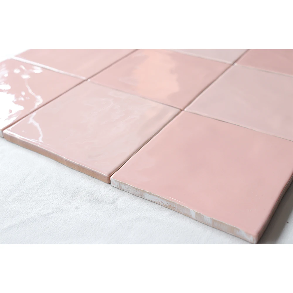 Modern Classic Pink Color Interior Decorative Wall Tiles Kitchen Floors Walls Antibacterial Heat Insulation Firebrick Functions