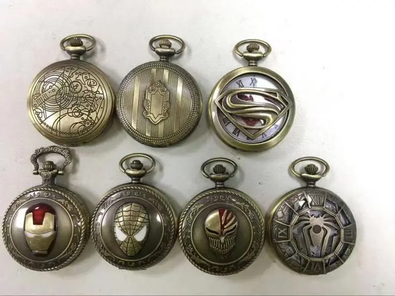 Stylish Vintage Quartz Pocket Watch Steampunk Unisex Pendant Flip Hollow Black Bronze Silver Gold Watches Clock Various Styles