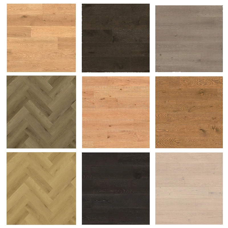 Manufacture Whole Sale Cheap Tile Click Vinyl Floor Oak Engineered Flooring For Bedroom