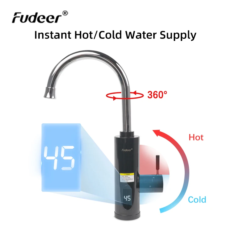 High quality  heater quick boiling water faucet kitchen faucet black torneira griferia instant boiling water tap