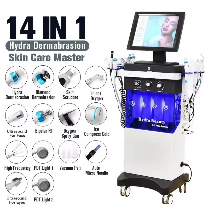 2024 14 в 1 машина для лица hydra peel салона спа