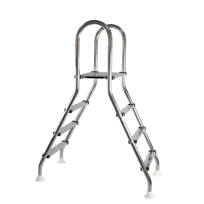 foot bath ground swimming pool ladder, heaven duty plastic pool ladder a frame