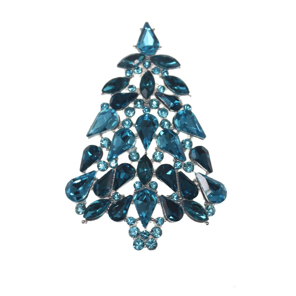 Christmas Gifts Christmas Tree Broaches Pin Brooch Glass stone Broches Brooch Pin