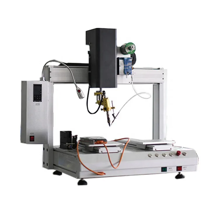 
Plane side spot welding drag welding explosion-proof tin automatic soldering robot Four-axis desktop soldering robot 