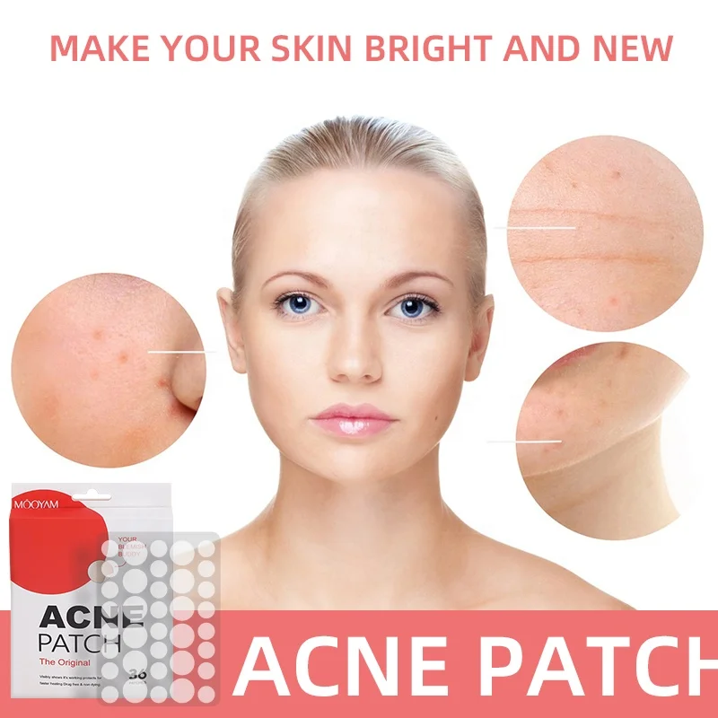 Private Label Healing Cover Pimple Patch Acne Spot Treatment Custom 36 Patchs Waterproof Hydrocolloid Acne Patch