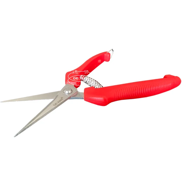 Factory Direct Wholesale Stock Stainless Steel Pruning Shears Picking Fruit Grape Fruit Branches Garden scissors