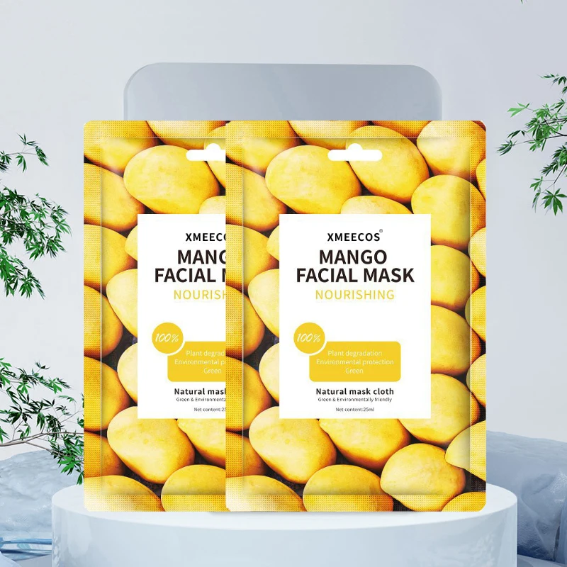 Moisturizing Organic Vegan Fruit Mask Whitening Skin Shrink Pores Korean Sheet Facial Mask Everyday Skin Care