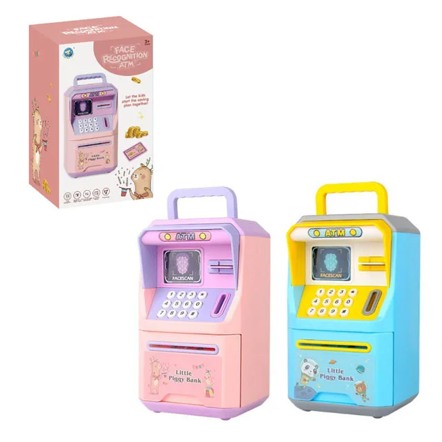 ATM face recognition deposit machine music electronic money saving boxes atm machine piggy bank