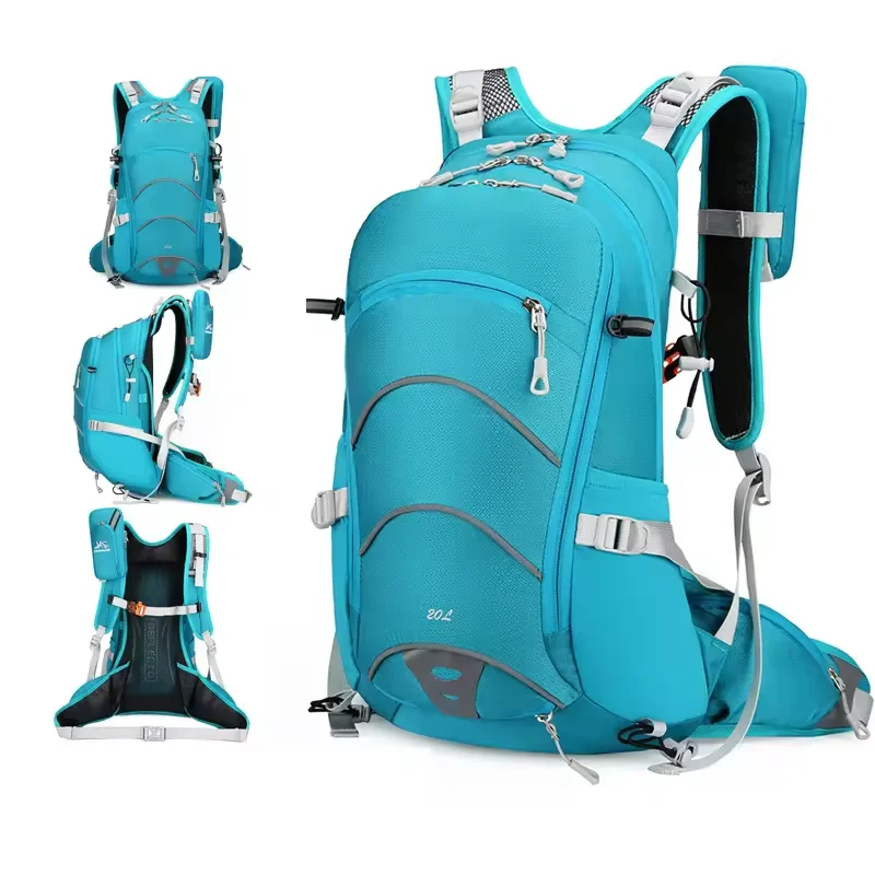 Mult-function Shoulder Strap 20L Outdoor Ladies Riding Reflective Strip Design Waterproof Hiking Bicycle Backpack