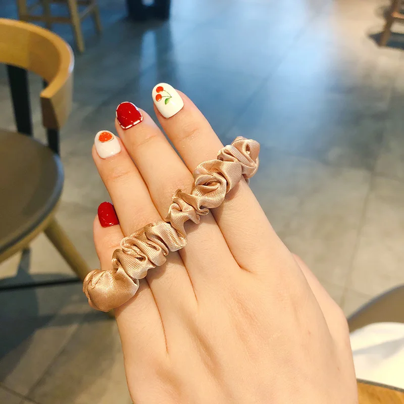 PH-084 девочек простота большой Scrunchies Роскошные винтажные женские аксессуары для волос эластичные шелковые волосы галстук-бабочка