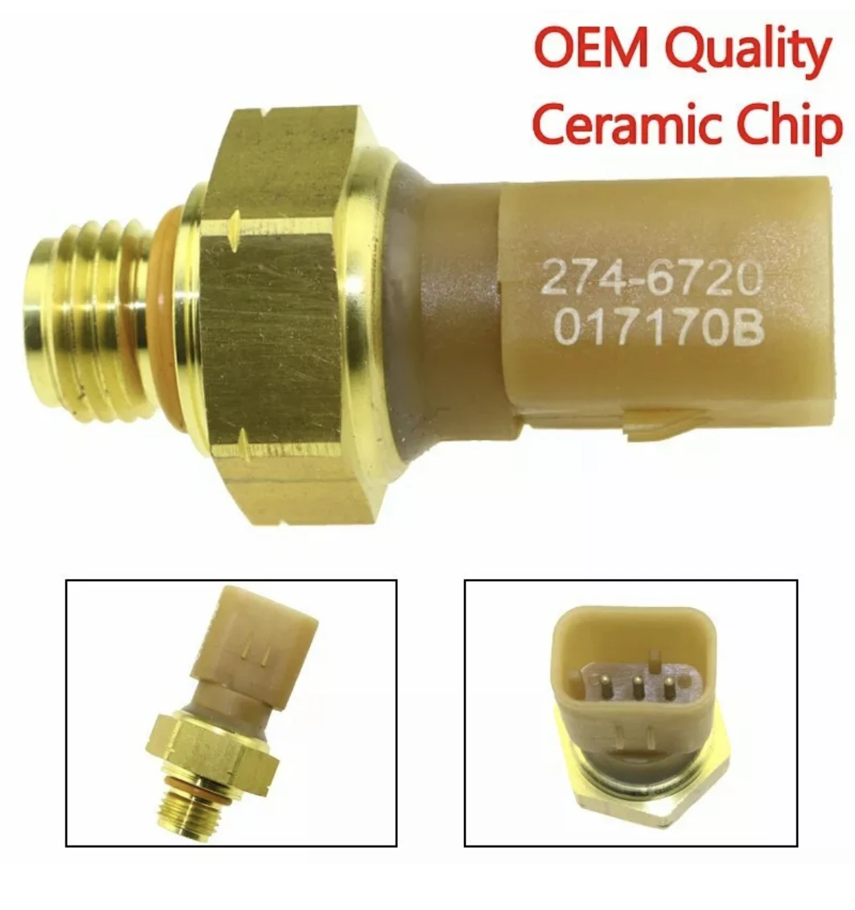 Dahai Engine Low Oil Pressure Sensor With Ceramic Chip 274-6717 2746717 274-6718 2746718 274-6719 2746719 For Caterpillar C15