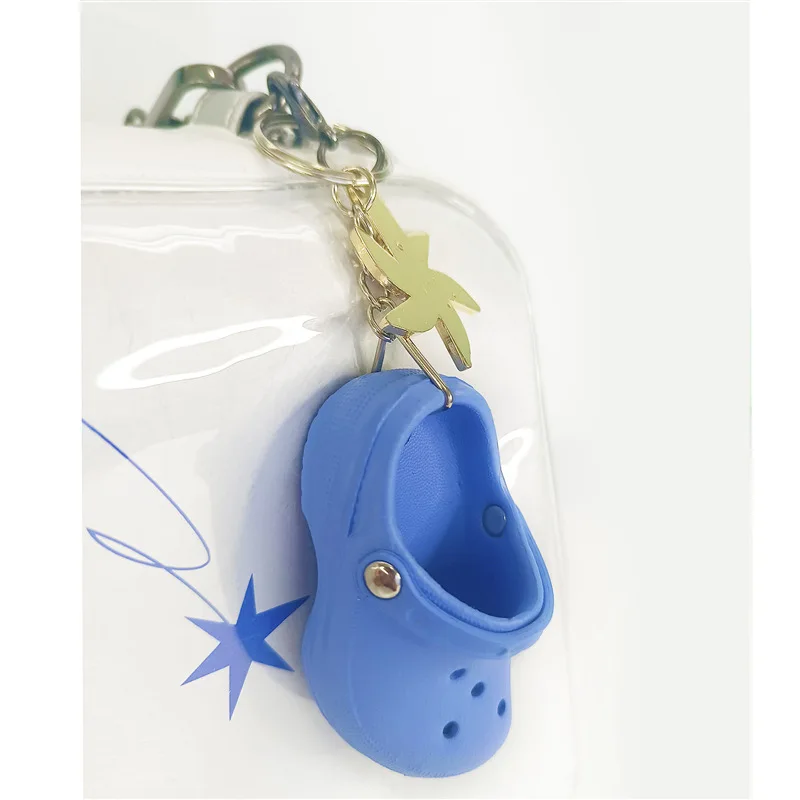 13 color Cute Mini clog Keychain wholesale Colorful  3D Small Hole Shoes Keychain Factory direct sales low price high quality