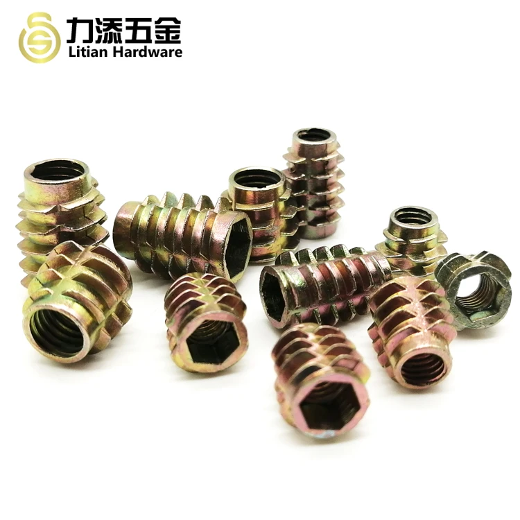 Furniture Wood Insert Nut B-Nut M5 M6 M8 Threaded Inserts F Wood Nut