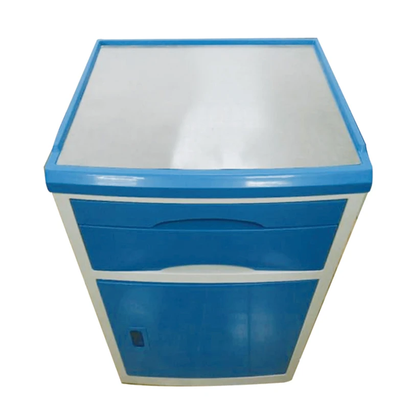 High Quality Abs  Mobile Hospital Bedside Cabinet Medical Stainless Steel Countertop Clinic Furniture with Drawer