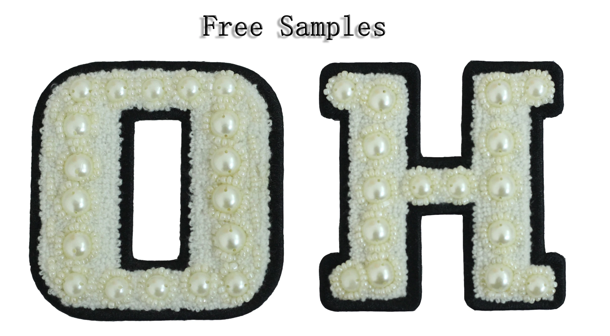 Iron On Alphabet Patch Pearl Custom Rhinestone Patch Hat Heat Press And Chenille Patches Embroidered Logo Chenille