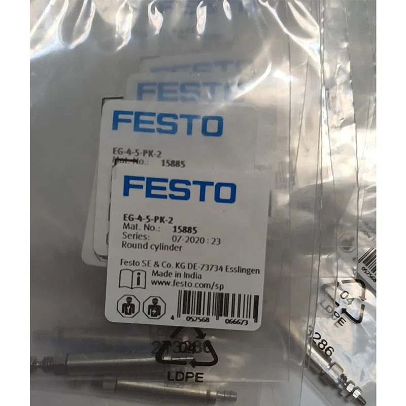 Festos mini cylinder EG series EG-2.5-4-6-5-10-15-20-25-PK-2-3 short-stroke round cylinder