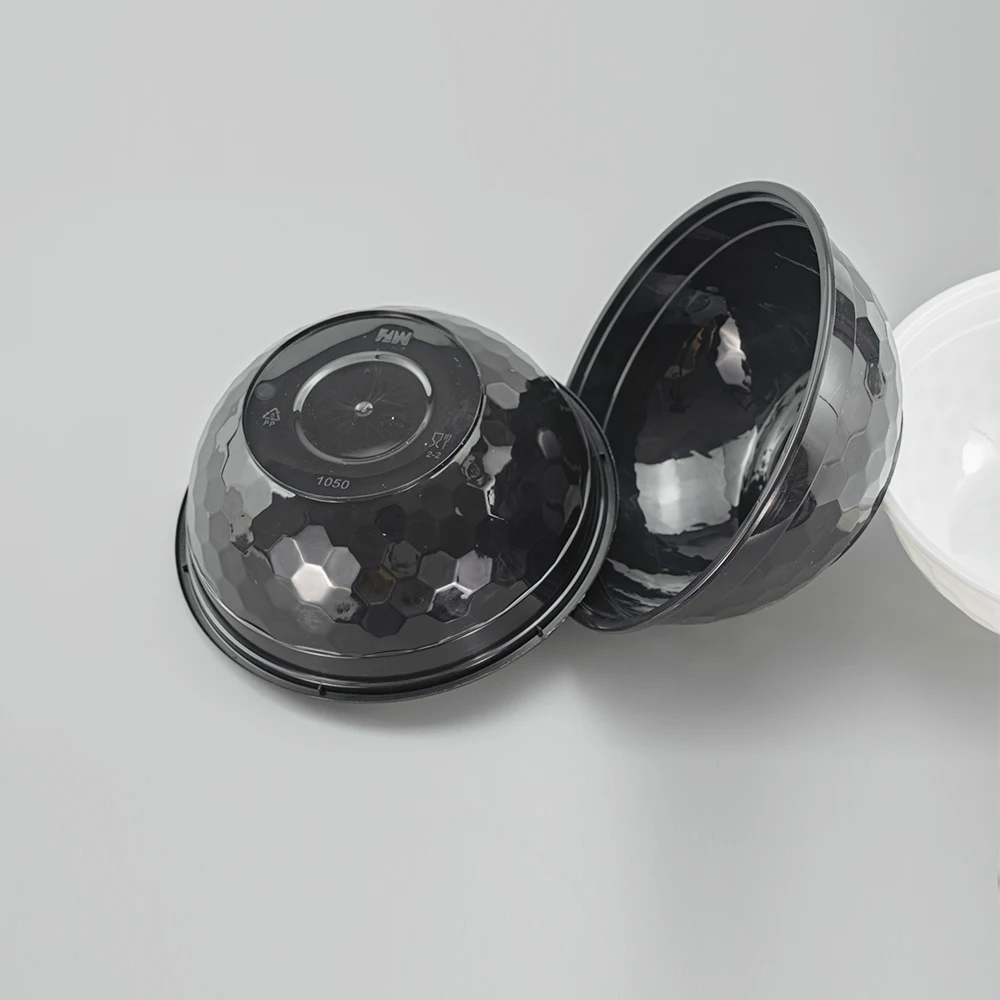 Special design 600 850 950 1000 ML disposable bowl round takeaway microwavable plastic food storage container with lid
