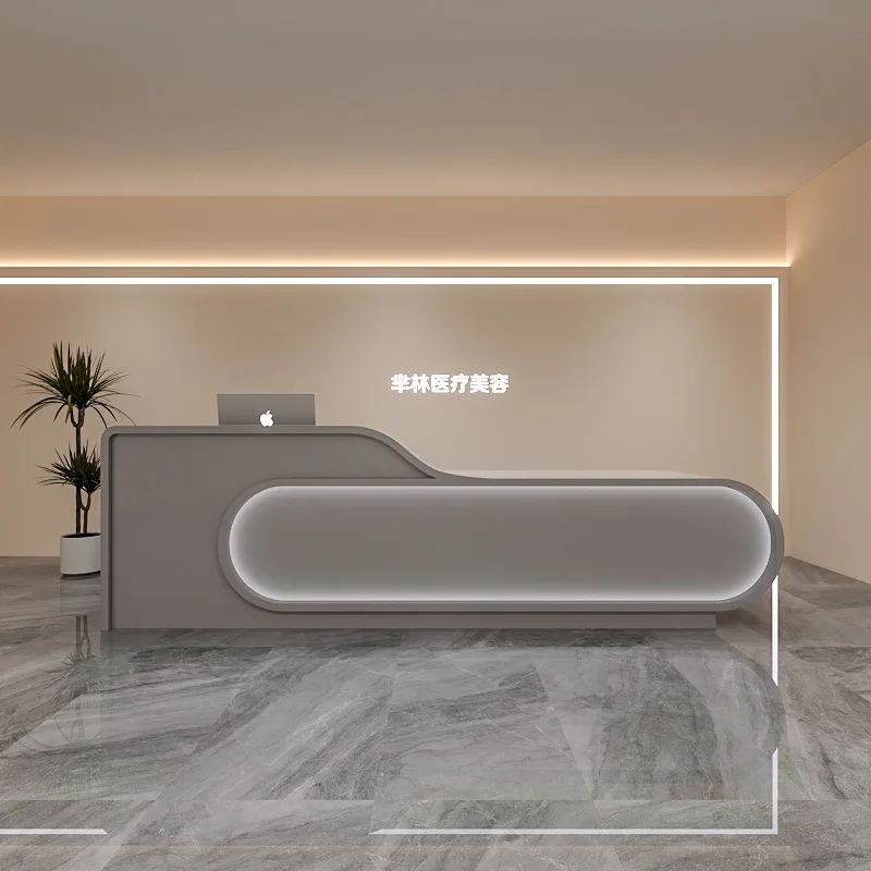 2024 Reception Furniture New Modern Simplicity Customized reception desk cashier table reception desk beauty salon