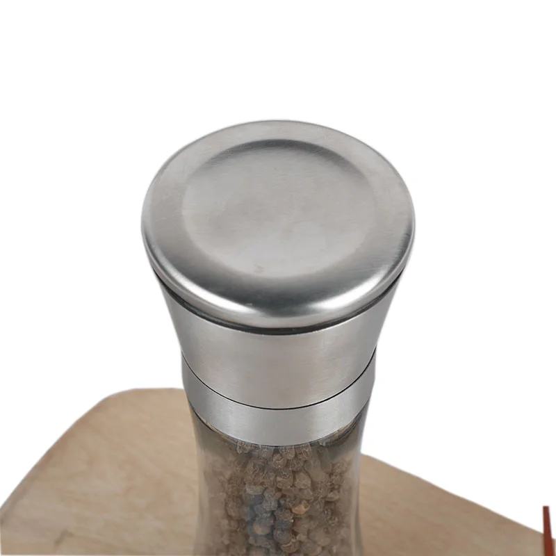 Hot Sales Dry Spice Pepper and Salt Manual Grinder Glass Seasoning Grinder