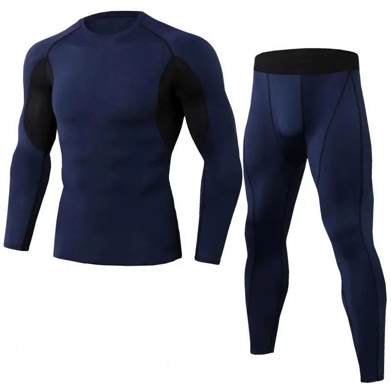 
Quick Dry Breathable Compression Running Rash Set Men Gym Wear 