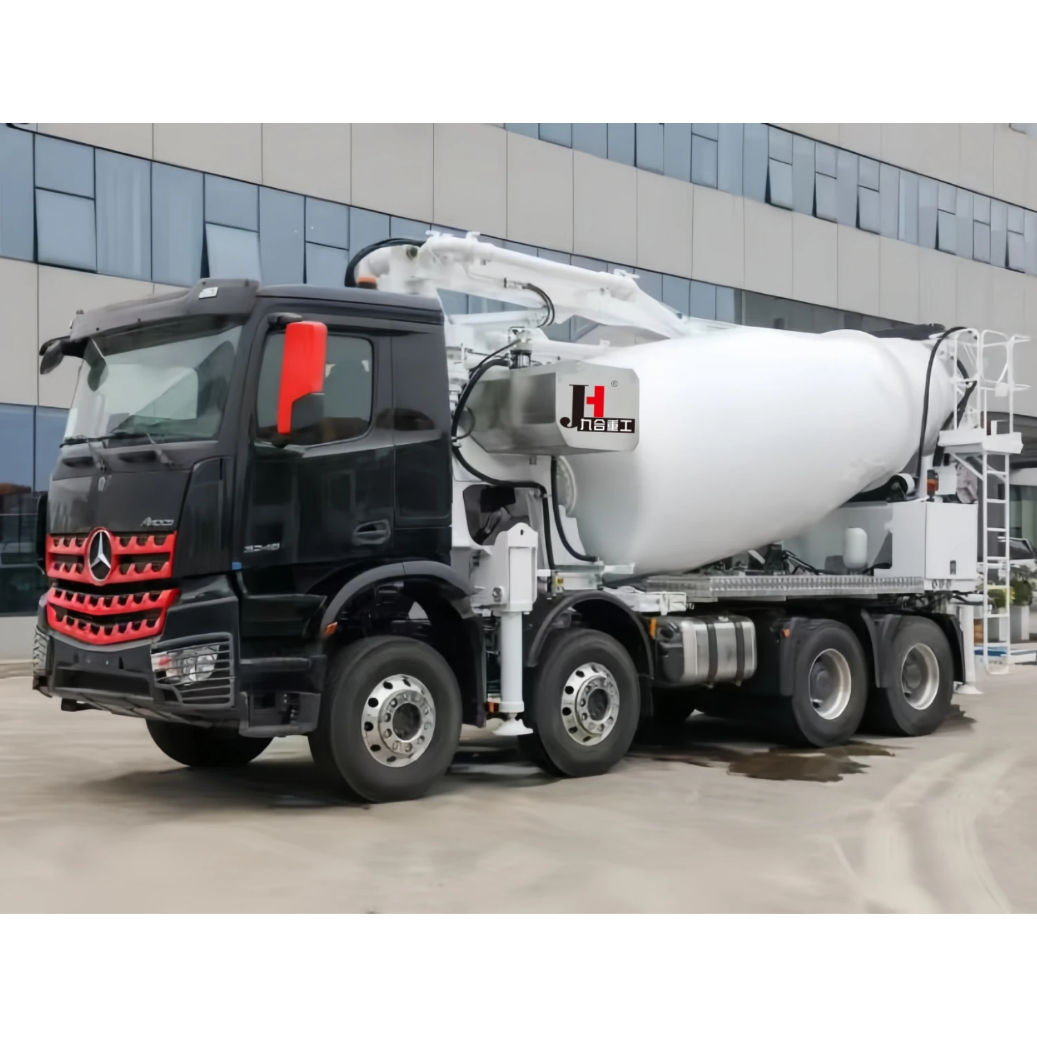 China Factory JIUHE New Product 28m Truck Mixer Pump 8 Cubic Meters Concrete Mixer Truck With Pump
