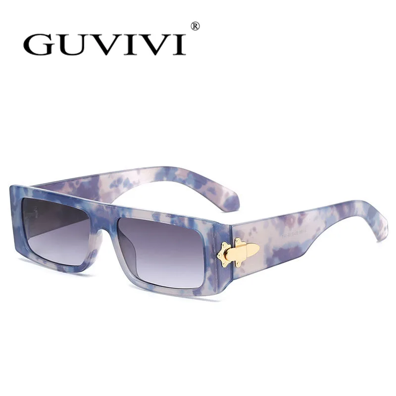 GUVIVI 2020 Новый стиль Роскошные модные брендовые женские Солнцезащитные очки Квадратные ретро солнцезащитные