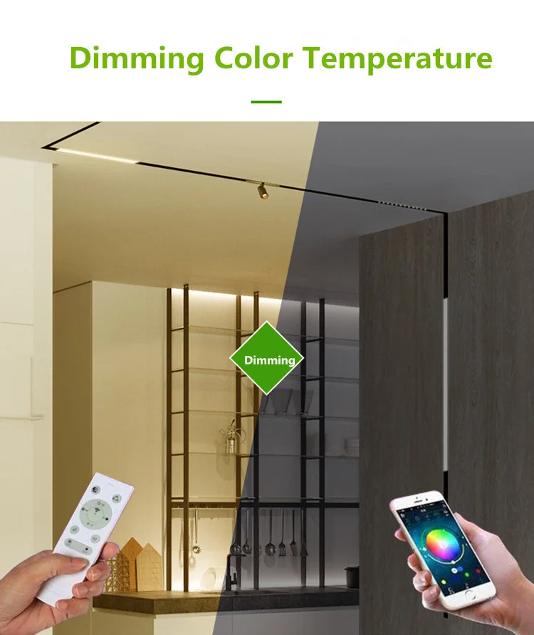 New Zigbee 48V track lights floodlight 10W 20W 30W Linear Rail System Accessories Led Magnetic with tuya