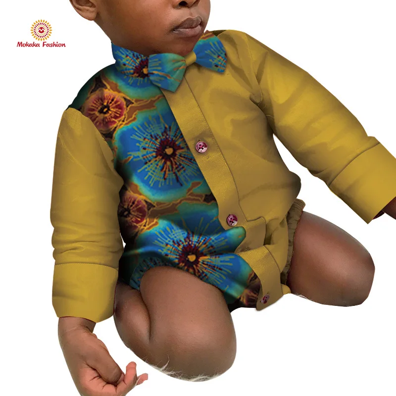 
2021 Hot Selling Good Quality Baby Various Colors Ankara Unisex Baby Bodysuit for kids clothing 