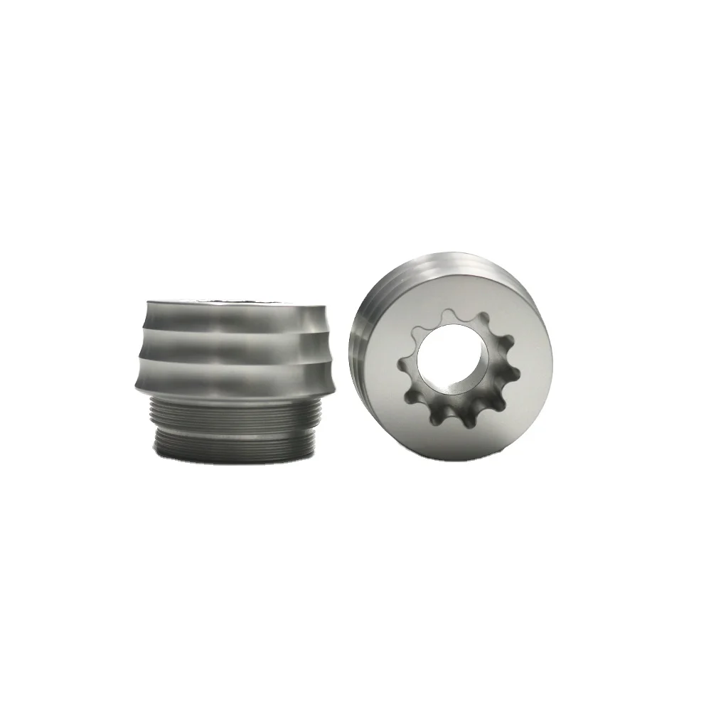 Custom Plum Blossom Shape Hollow Natural Color Anodized Aluminum Turning Parts CNC Machining Services