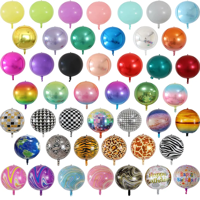 22 Inch 4D sphere foil balloon circle 4d round foil balloons party decoration