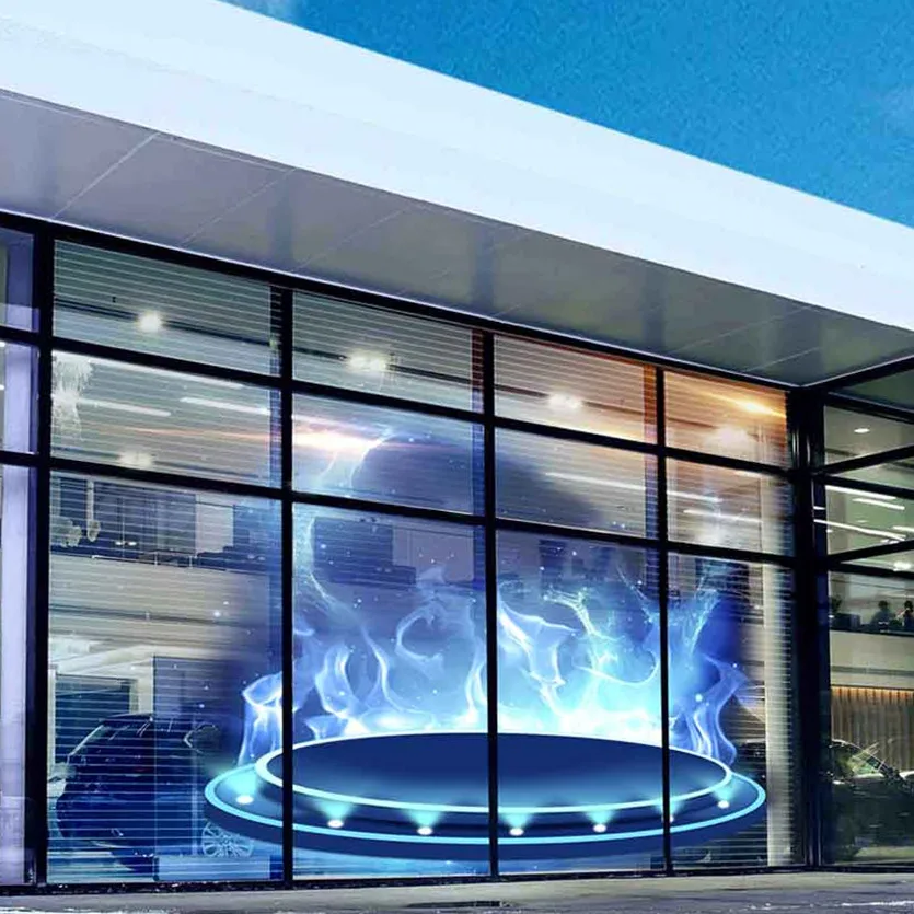 Indoor Full Color Transparent Led Display Screen Smd Curved Led Video Wall Glass Led Screen For Showcase