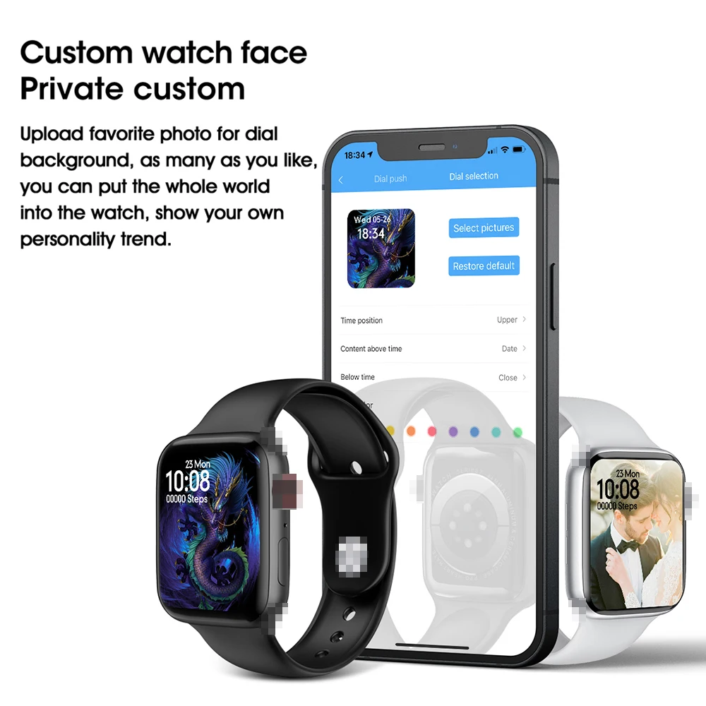 Faster Wireless Charging 1.75 Inch HD IPS 320*385 Dual Bluetooth 5.0 Smart Watch W37 Pro