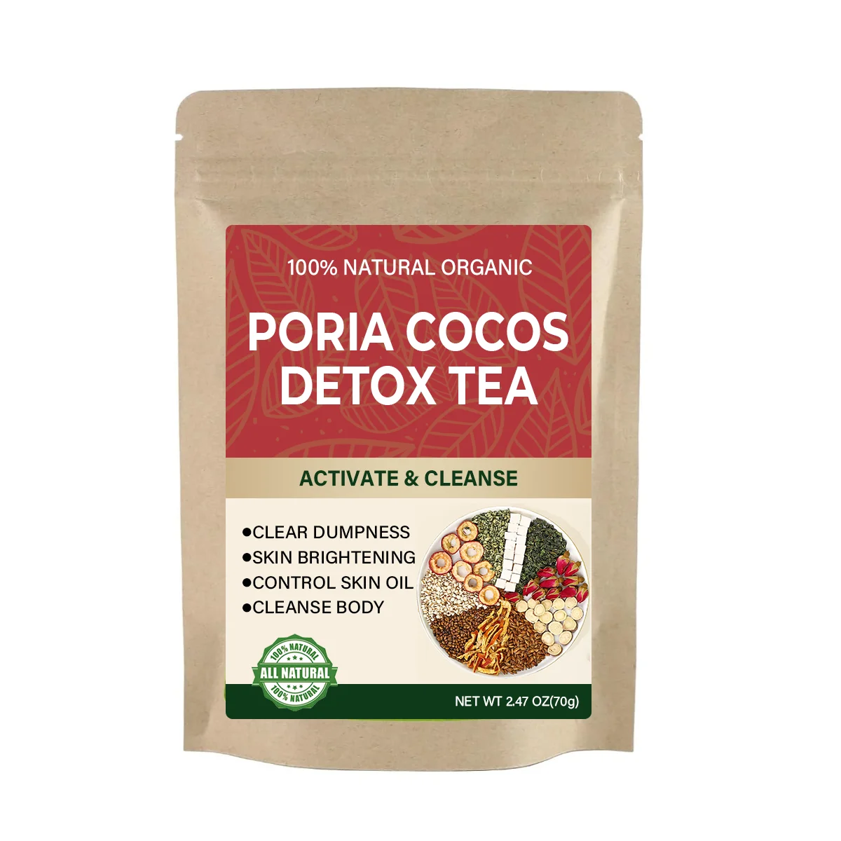Травяной чай jujube ядра лилии Poria cocos смешанные чайные очищения